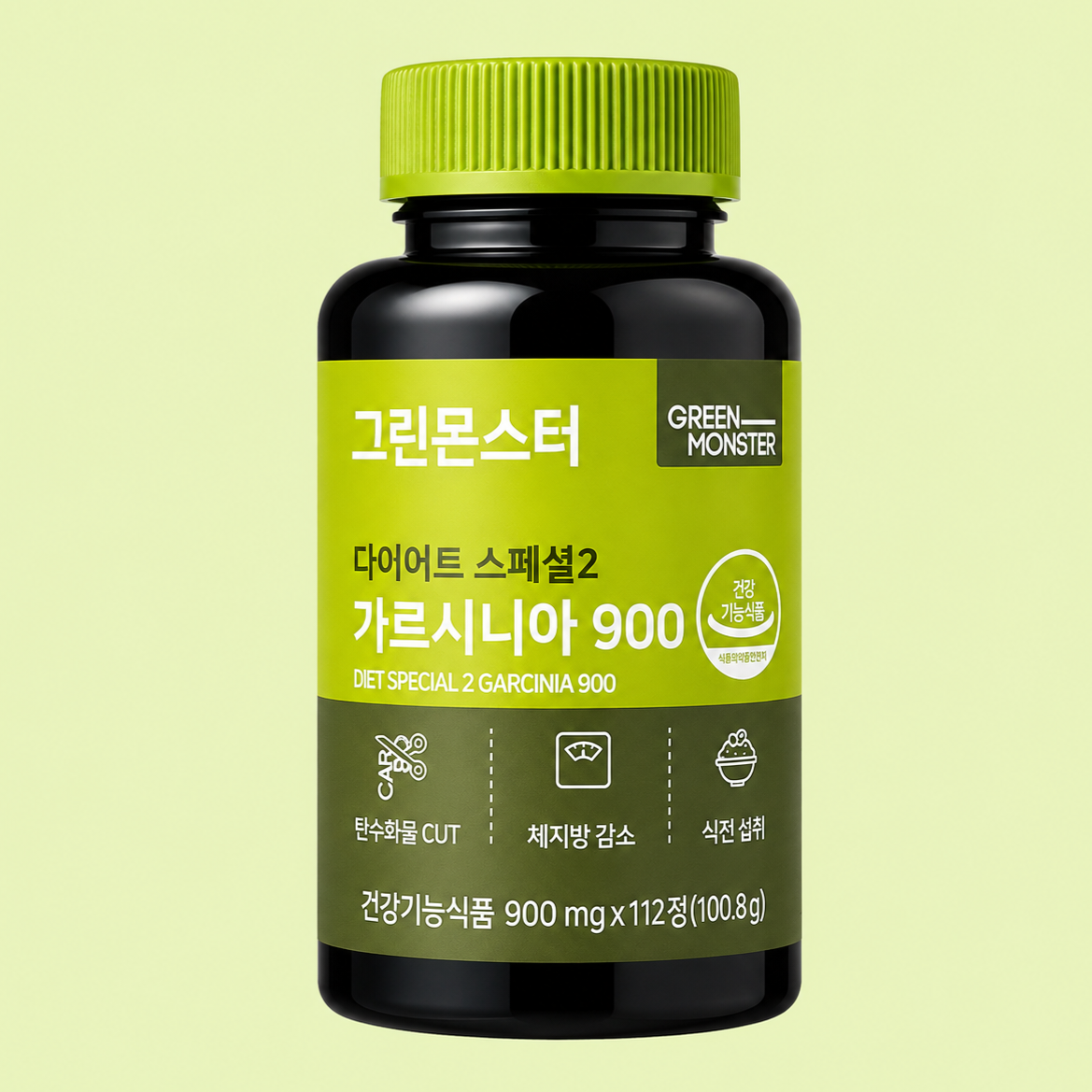 Suplemento Garcinia Cambogia 900mg HCA Green Monster Diet Special 2 x112 Tabletas