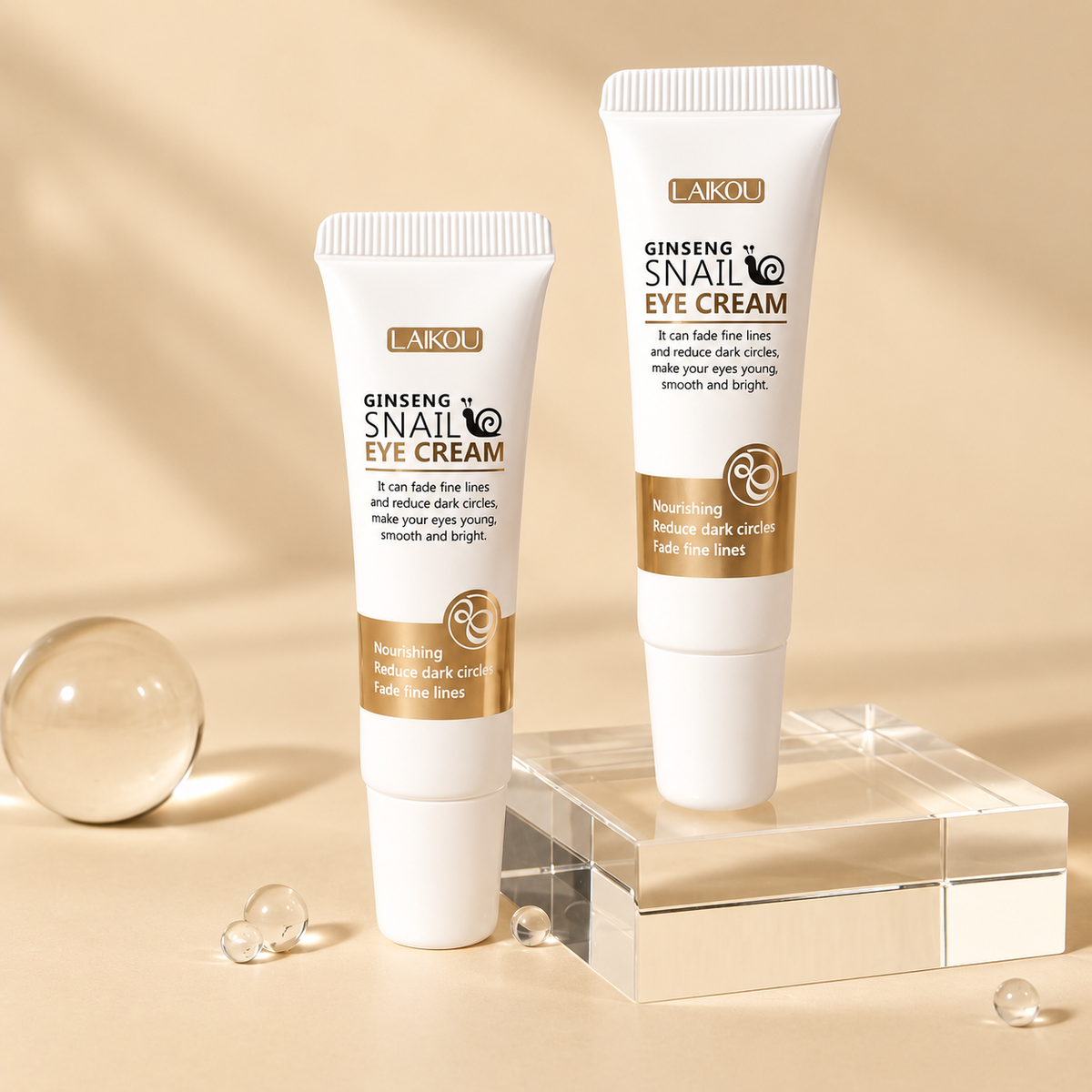 Crema Contorno de Ojos Ginseng y Baba de Caracol Hidratante - LAIKOU