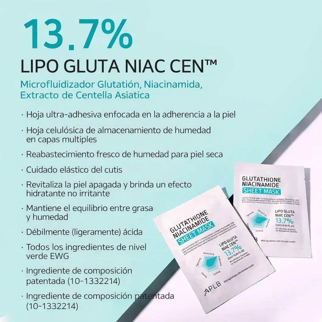 Mascarilla Glutathione + Niacinamide APLB