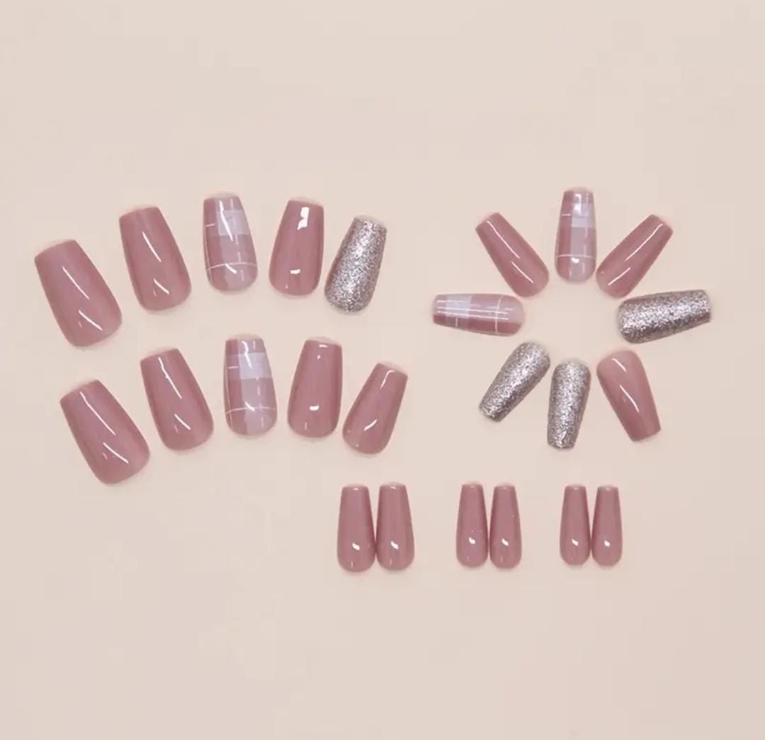 Uñas Press On Elegant On Glitter