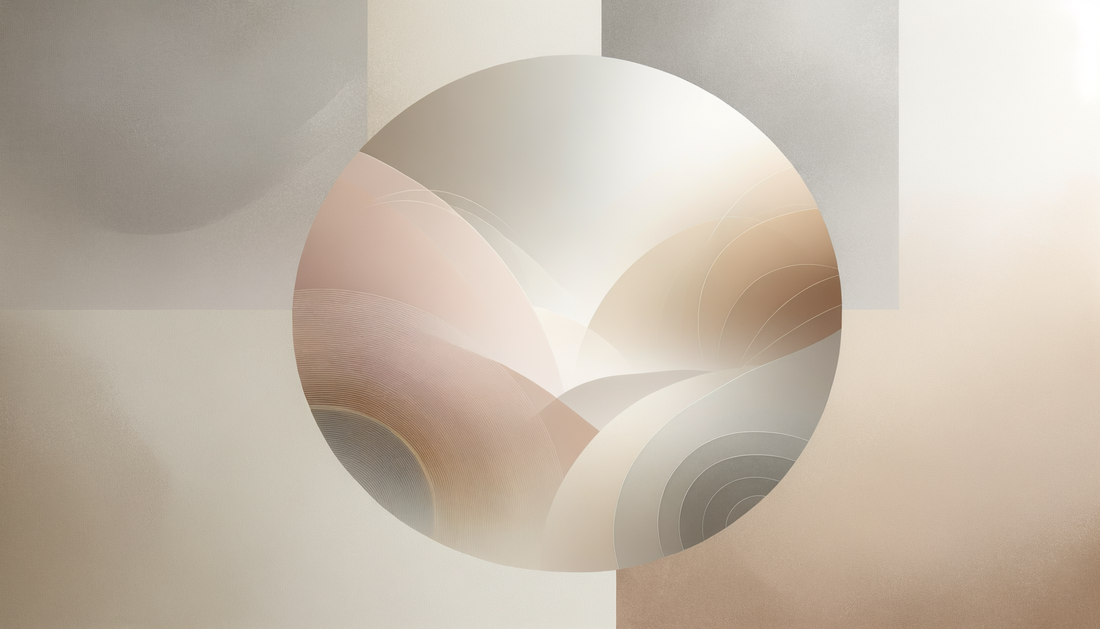 soft abstract shapes with gentle lighting and neutral tones in a minimal style