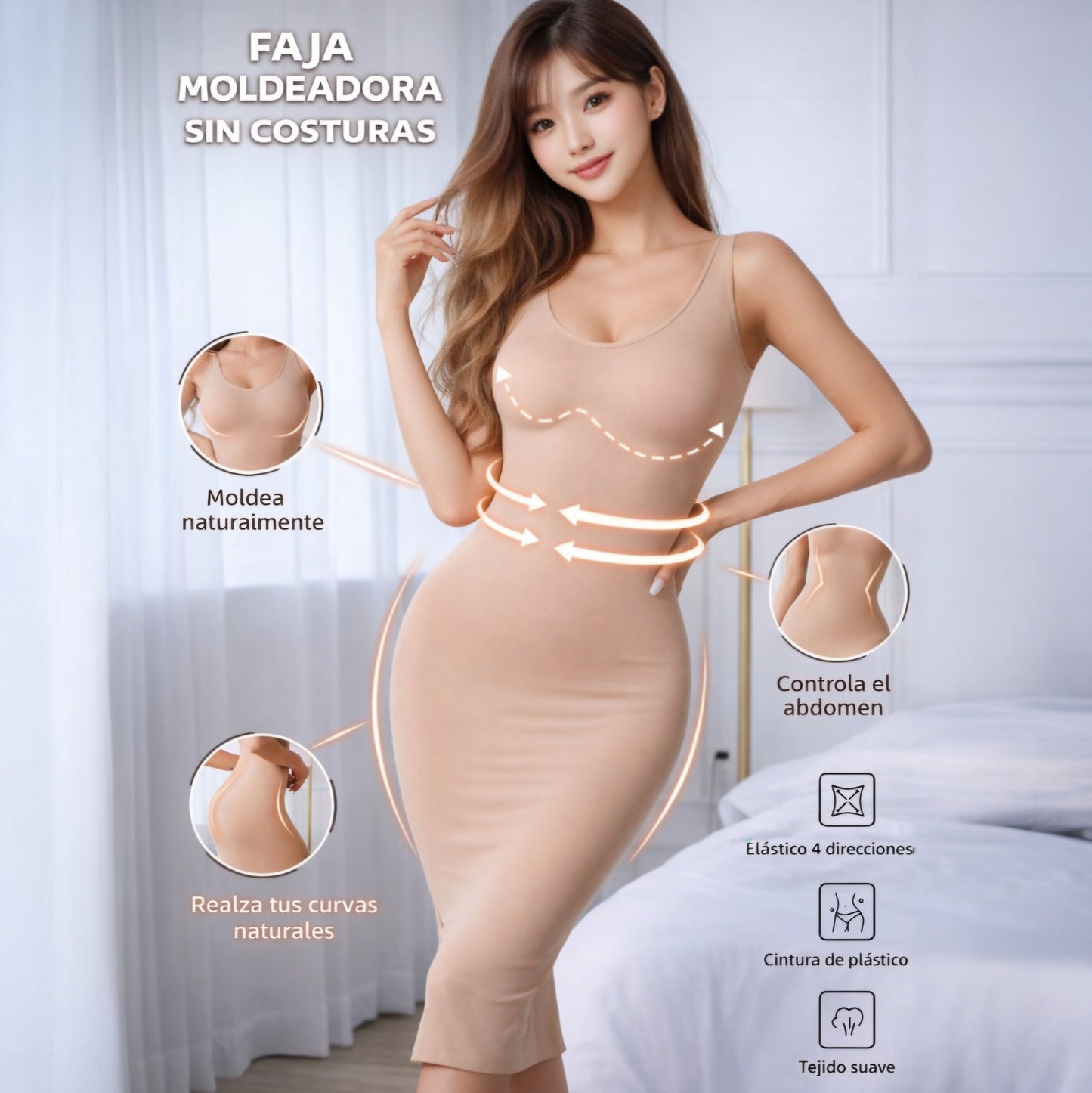 Vestido Faja Moldeadora Sin Costuras – Silueta Definida