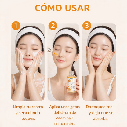 ASNYH Sérum Vitamina C 4 en 1 – Iluminador y Antimanchas