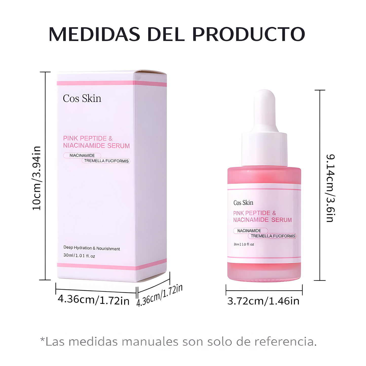 Cos Skin Serum Pink Peptide y Niacinamida