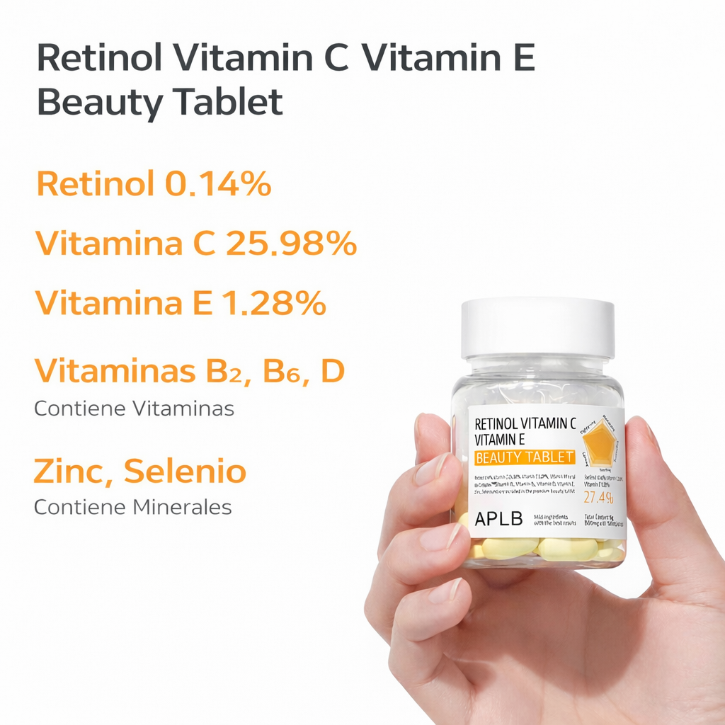 Tabletas de Belleza Retinol Vitamina C y E APLB