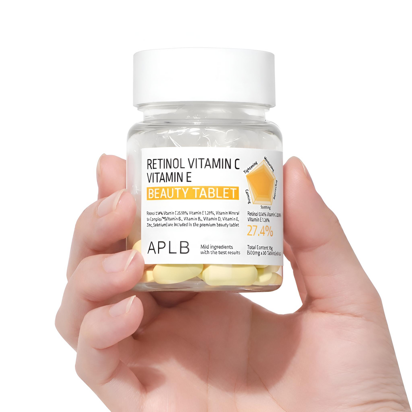 Tabletas de Belleza Retinol Vitamina C y E APLB
