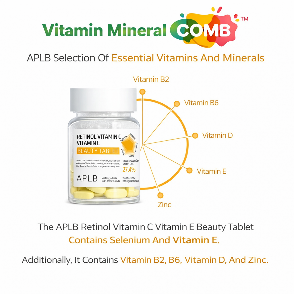 Tabletas de Belleza Retinol Vitamina C y E APLB