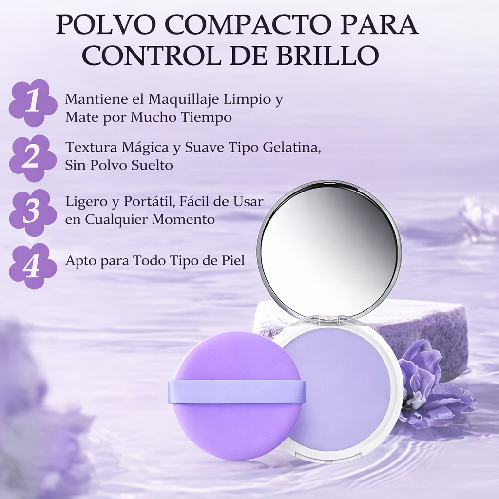Polvo Compacto Matificante Control de Brillo Candy Bella