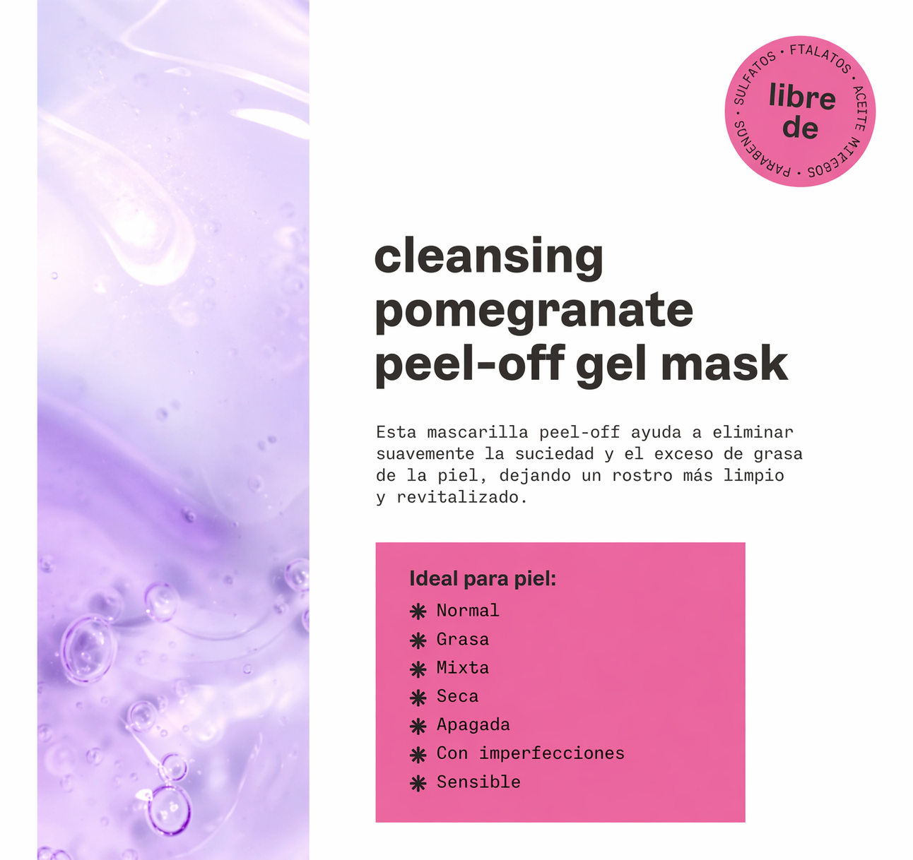 Máscara Facial Peel-Off de Granada Freeman Cleansing Gel Mask