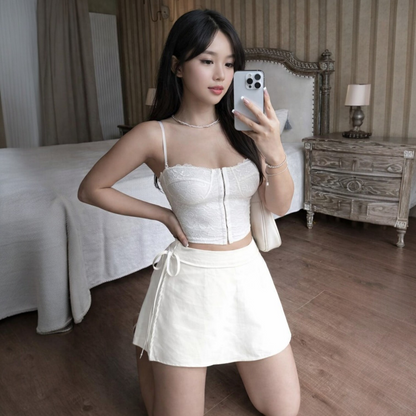 Minifalda Cassy con Amarre en la Cintura