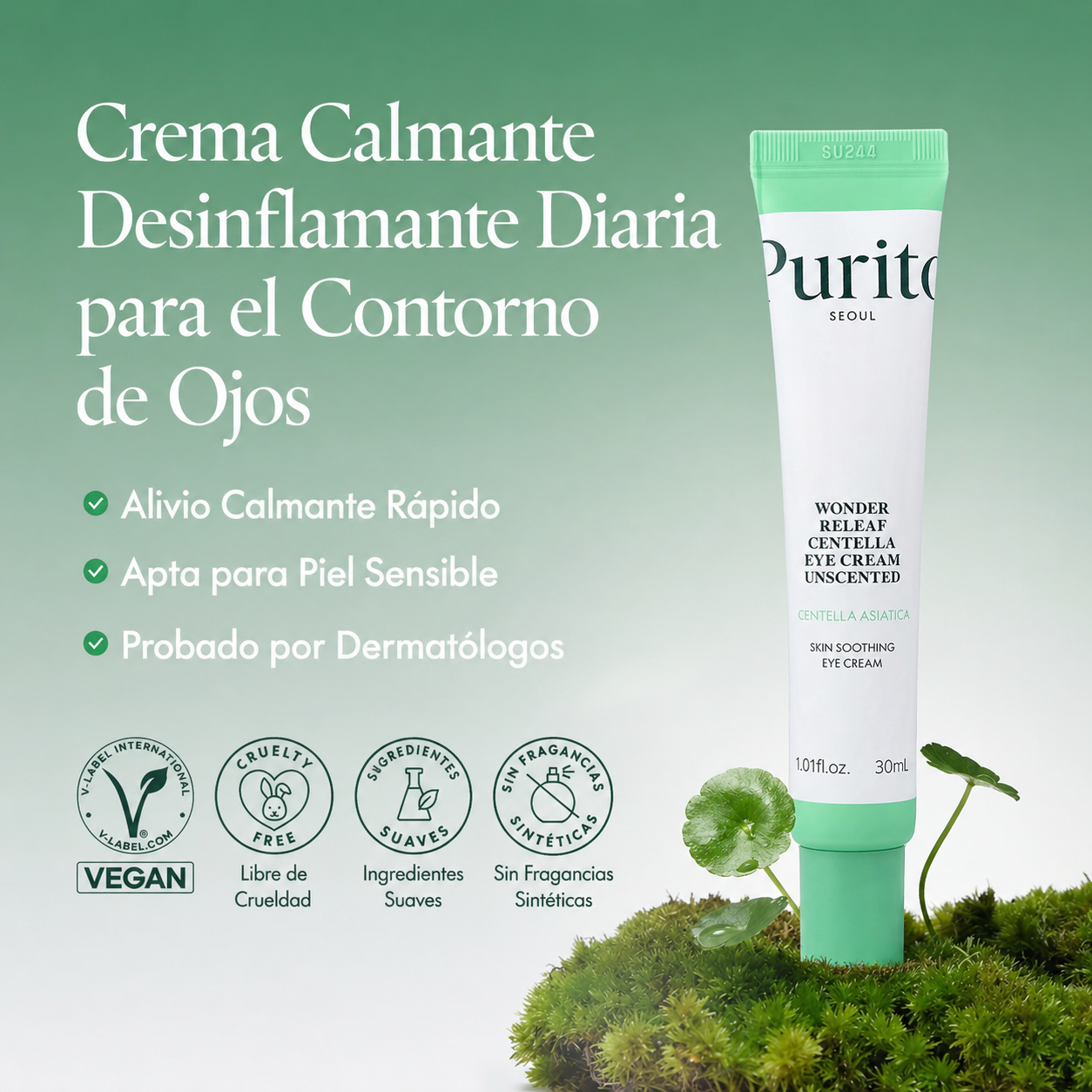 Contorno de Ojos Calmante Wonder Releaf Centella Purito Seoul