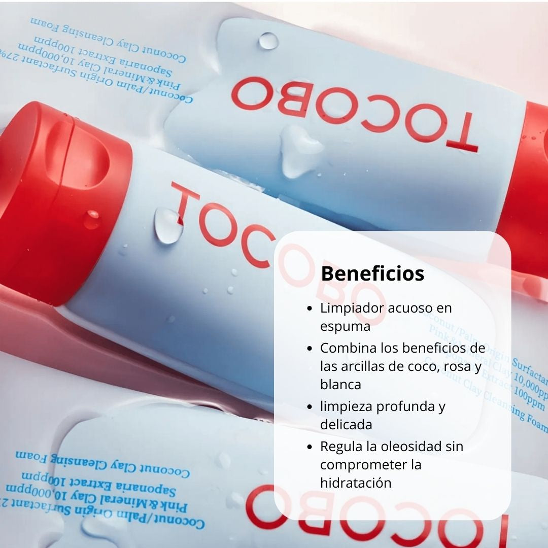 Limpiador Facial Espuma de Arcilla y Coco Tocobo