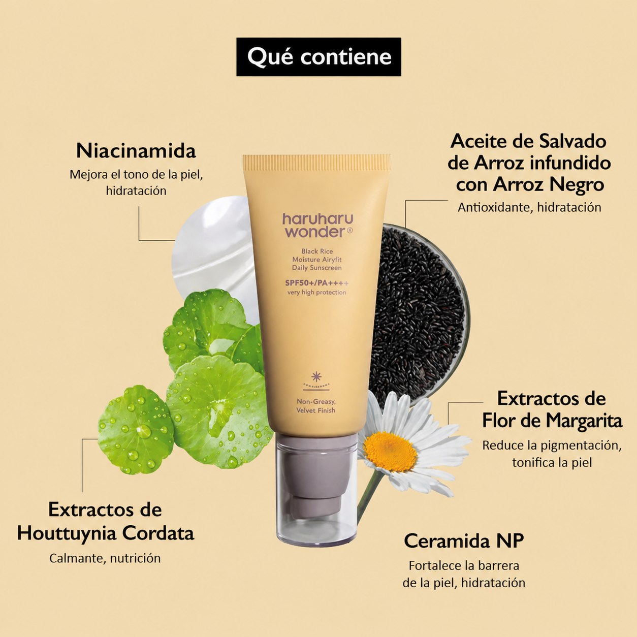 Bloqueador SPF50+ Black Rice Airyfit Haruharu Wonder