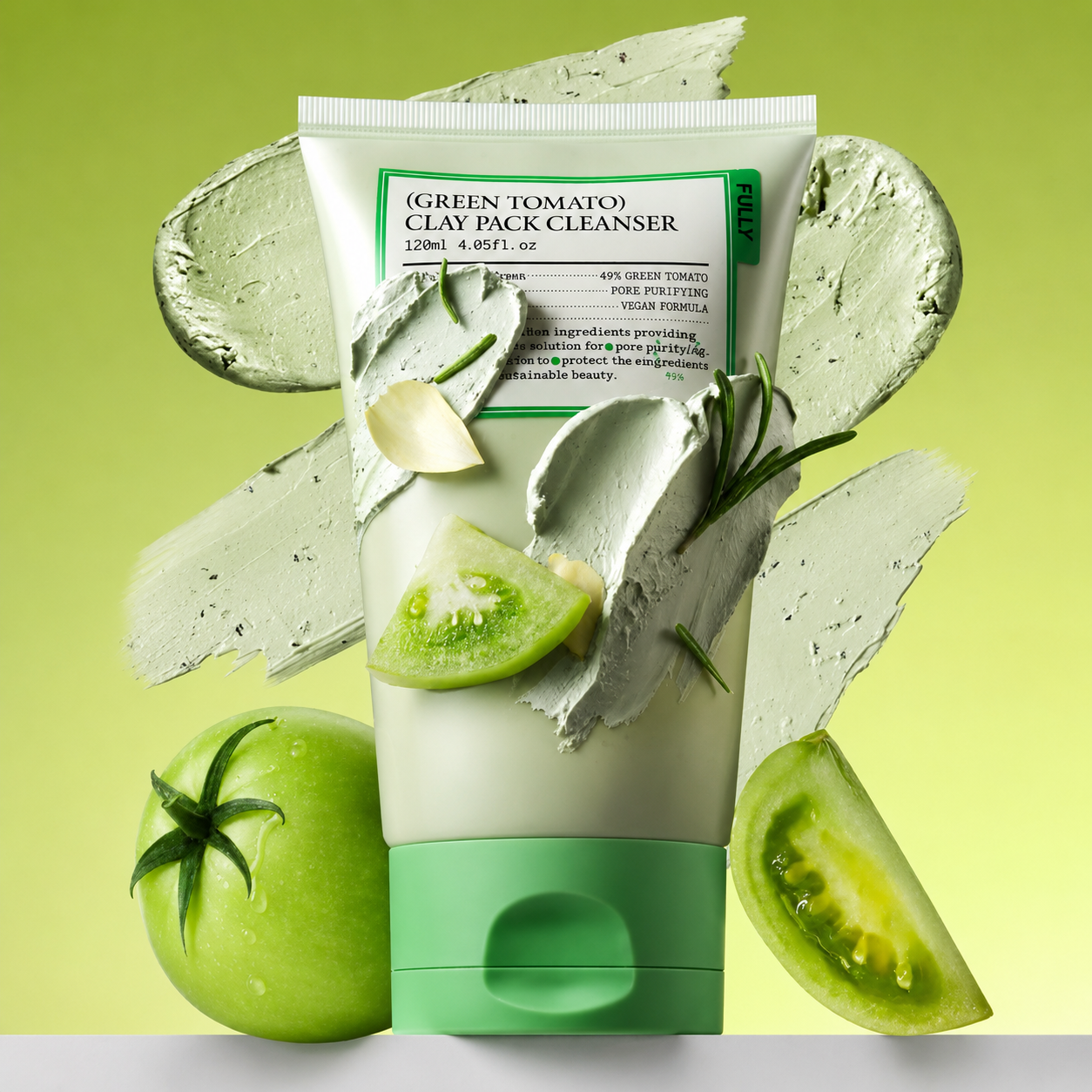 Limpiador y Mascarilla de Arcilla con Tomate Verde Fully Green