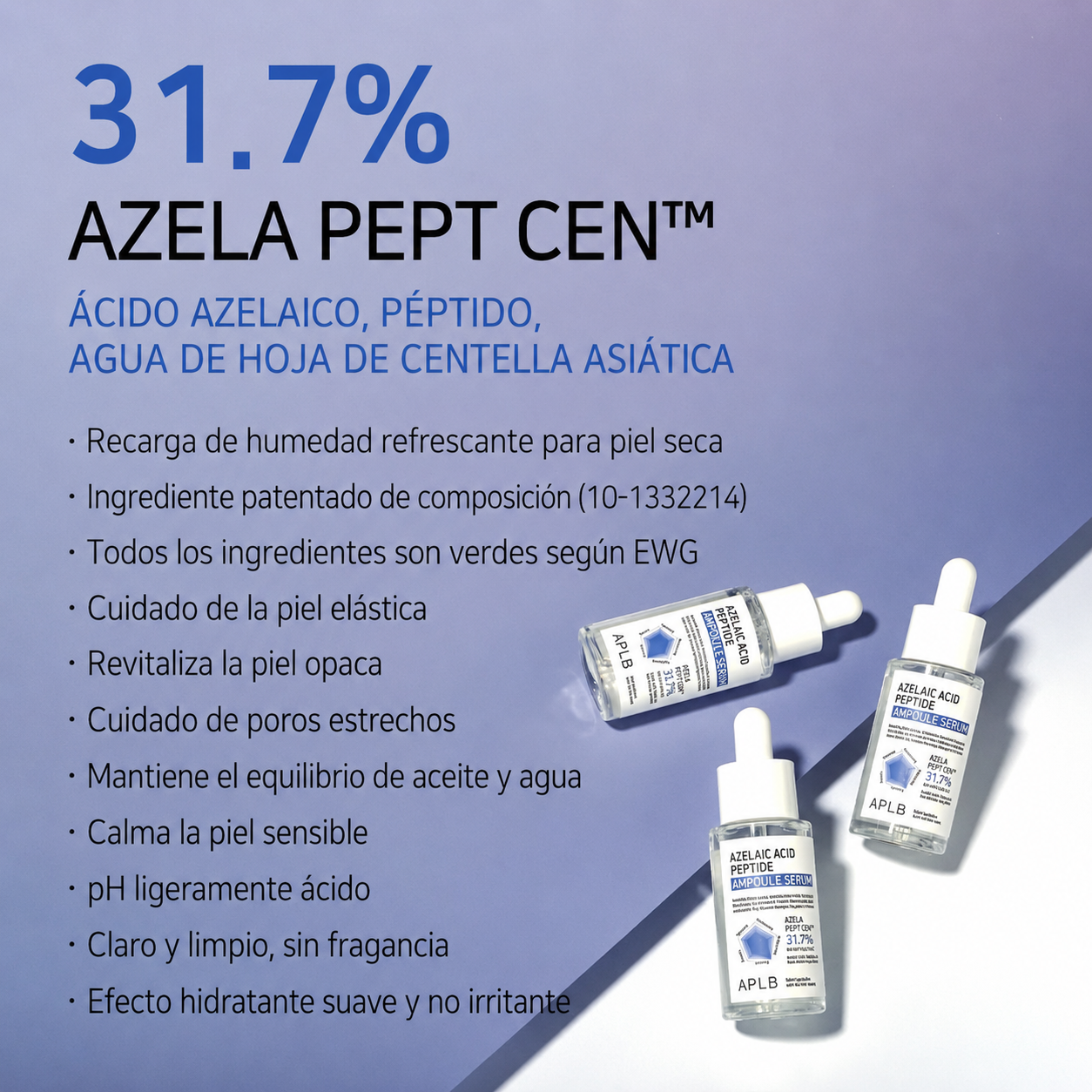 Sérum Ampolla Ácido Azeláico y Péptidos APLB