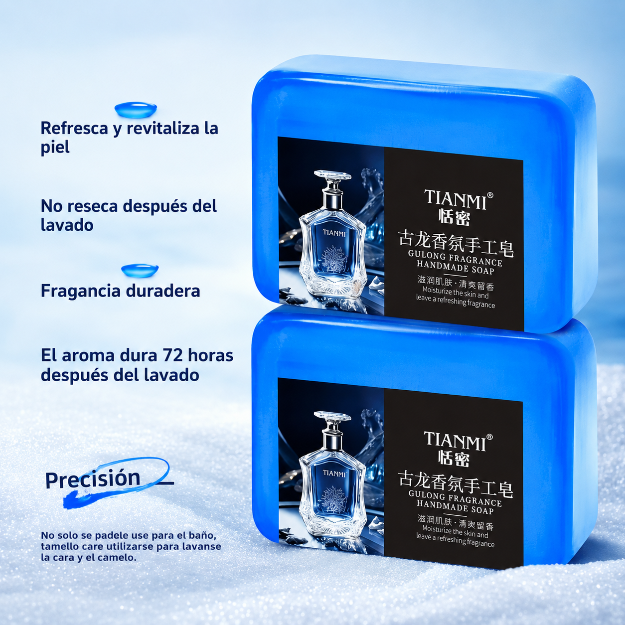Jabón Artesanal Masculino Blue Aura Tianmi
