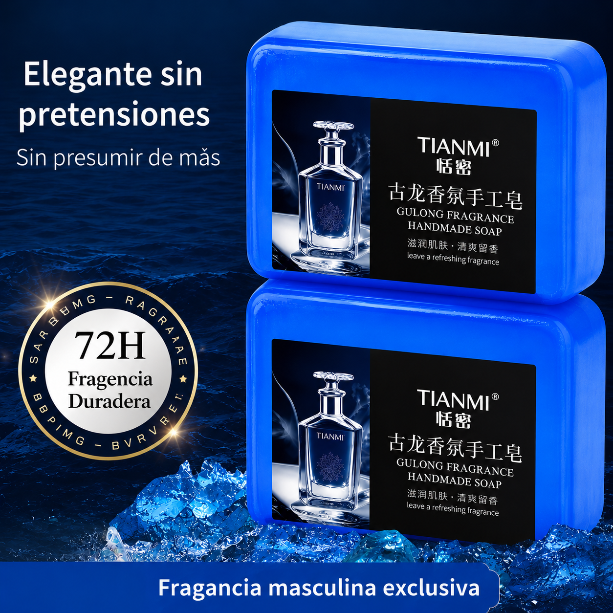 Jabón Artesanal Masculino Blue Aura Tianmi