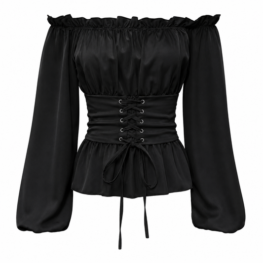 Top Morticia Off Shoulder Corset