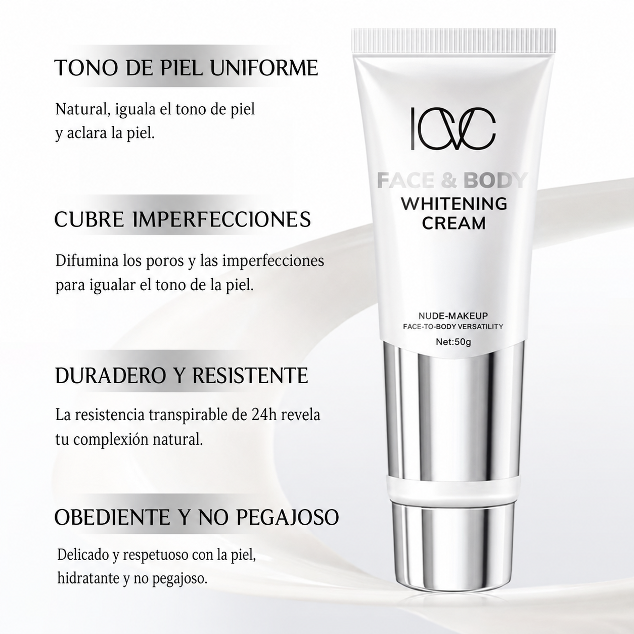 Crema Aclaradora Facial y Corporal Whitening Cream ICVC