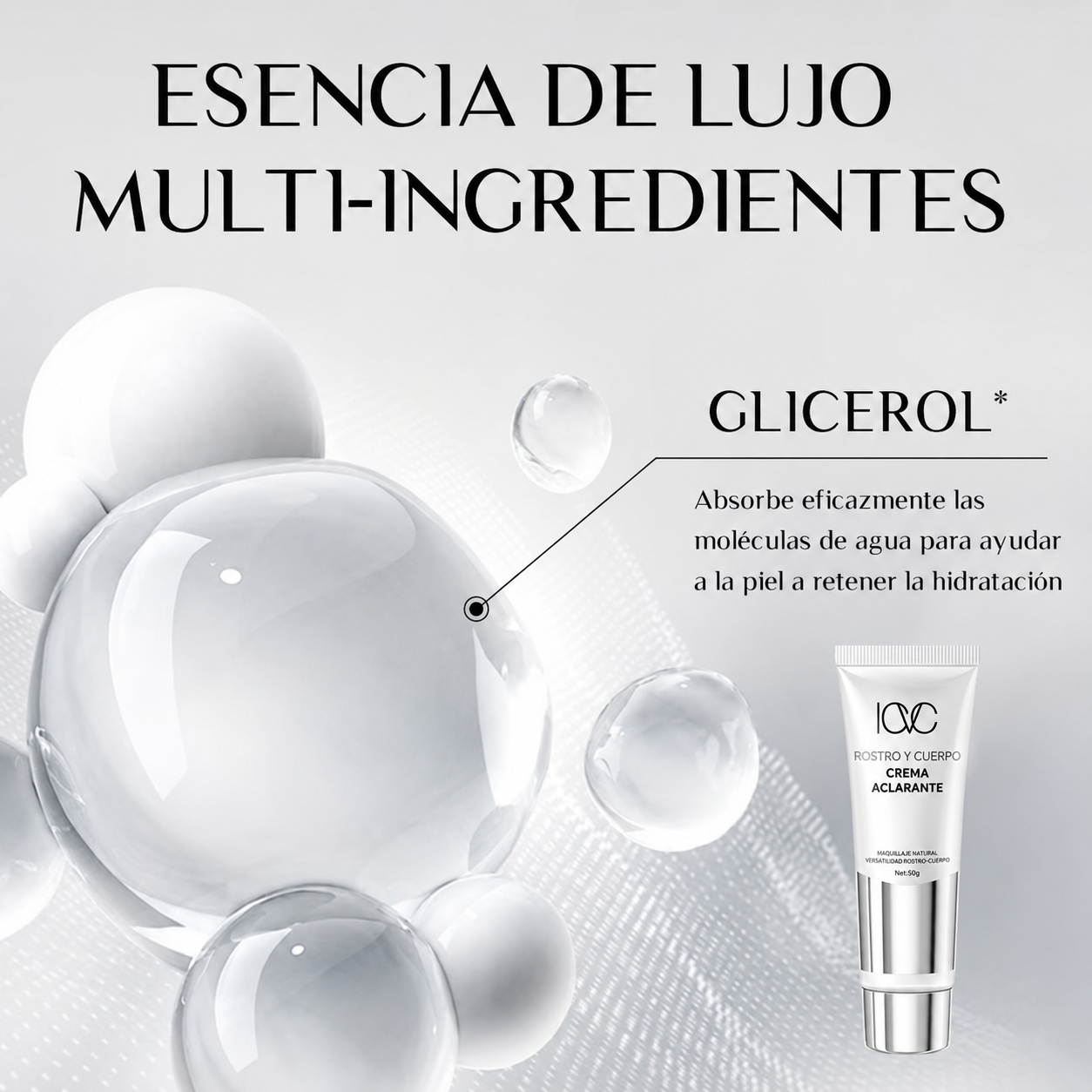 Crema Aclaradora Facial y Corporal Whitening Cream ICVC