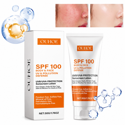 Bloqueador Solar SPF 100 UV y Pollution Defense OUHOE
