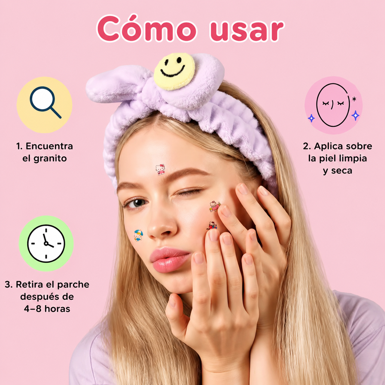 Parches para Acné Hidrocoloide Hello Kitty Sanrio