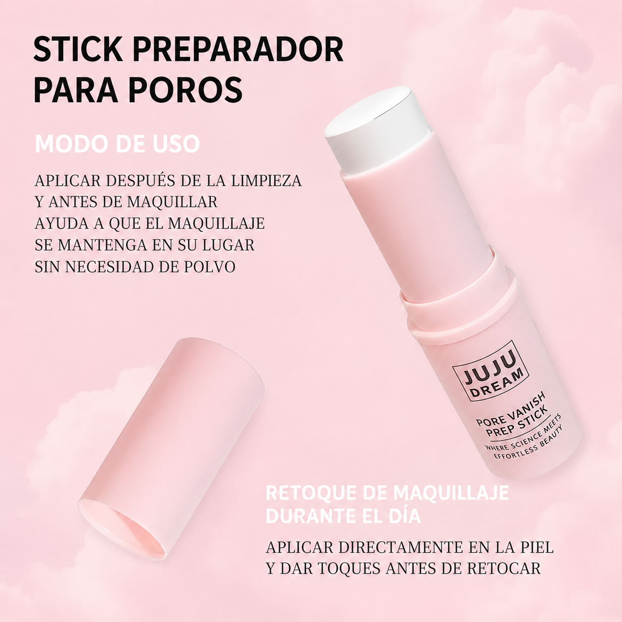 Primer en Barra Difuminador de Poros Pore Vanish Prep JUJU Dream