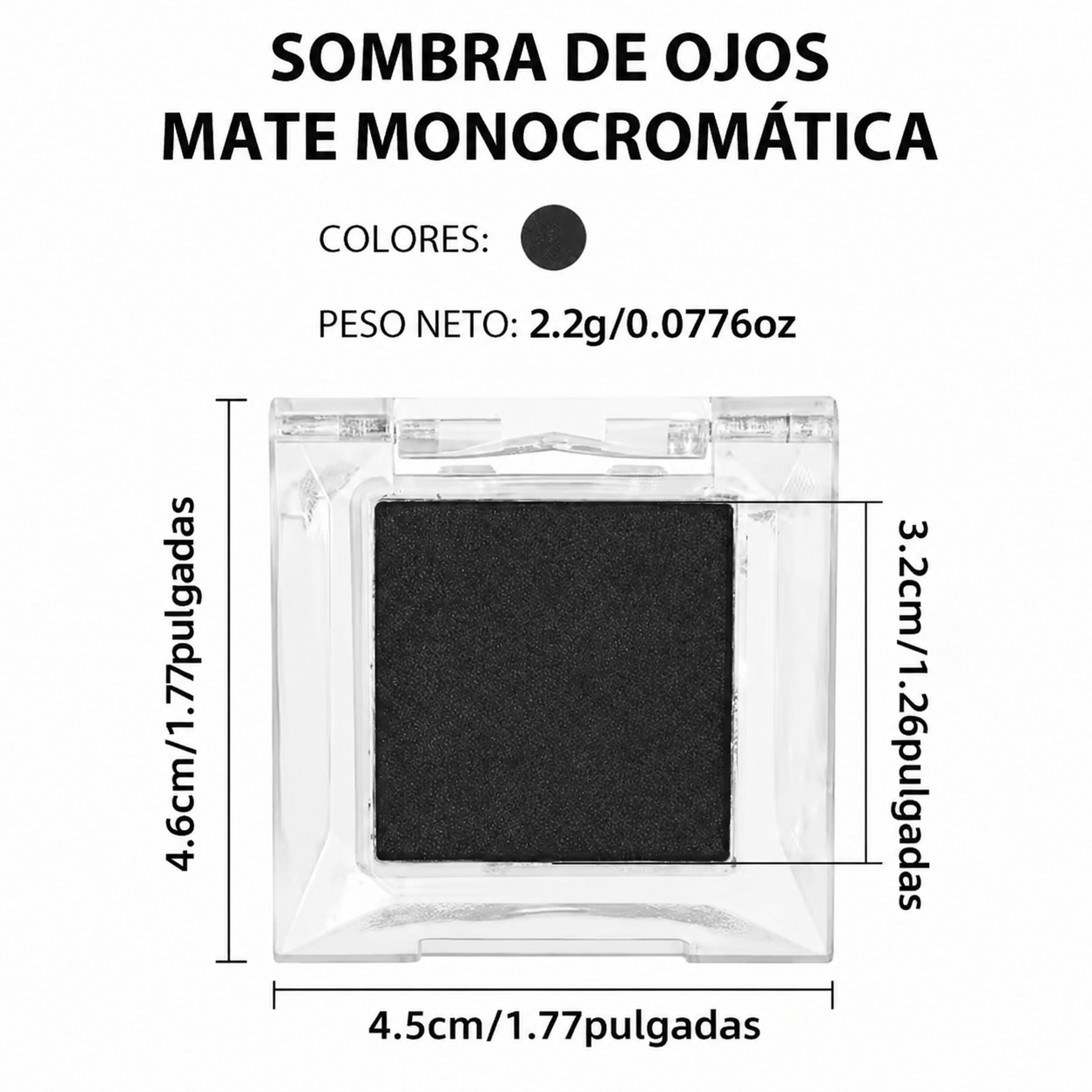 Sombra de Ojos Negra Mate Black Eclipse Eyeshadow