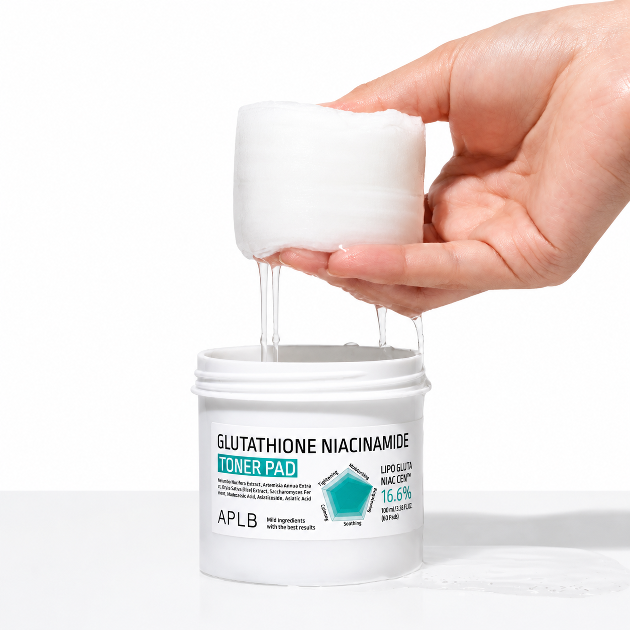 Toner Pads Glutatión y Niacinamida Iluminador APLB