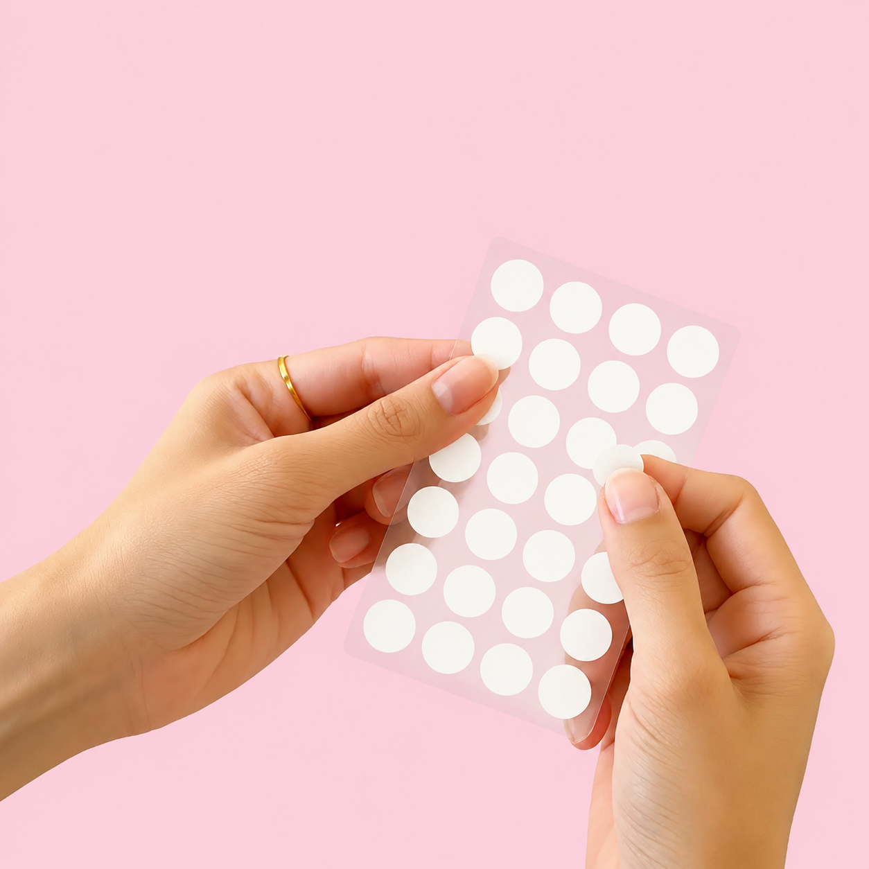 Parches para Acne Hidrocoloide Antibacterial Transparente y Color Piel