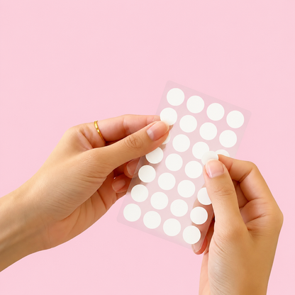 Parches para Acne Hidrocoloide Antibacterial Transparente y Color Piel