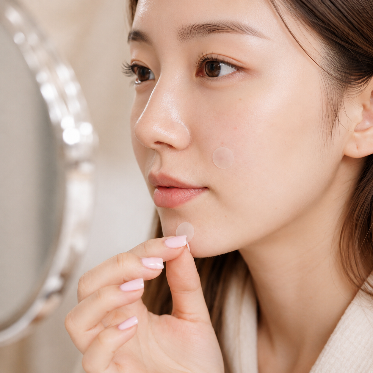Parches para Acne Hidrocoloide Antibacterial Transparente y Color Piel