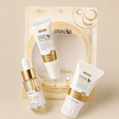 Set de Skincare Revitalizante con Baba de Caracol y Oro 24K Laikou