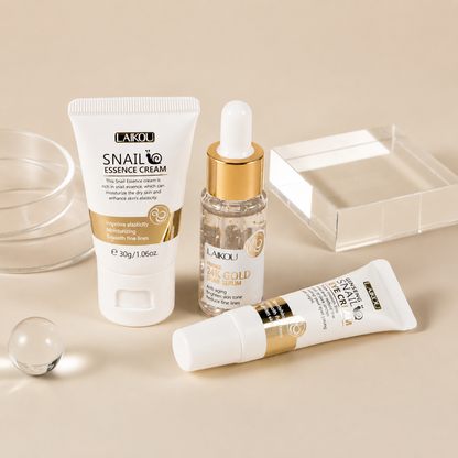 Set de Skincare Revitalizante con Baba de Caracol y Oro 24K Laikou