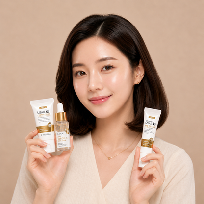 Set de Skincare Revitalizante con Baba de Caracol y Oro 24K Laikou