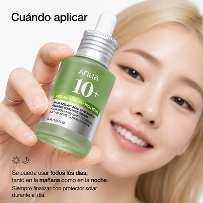 Sérum Calmante Ácido Azeláico 10% + Ácido Hialurónico Anua
