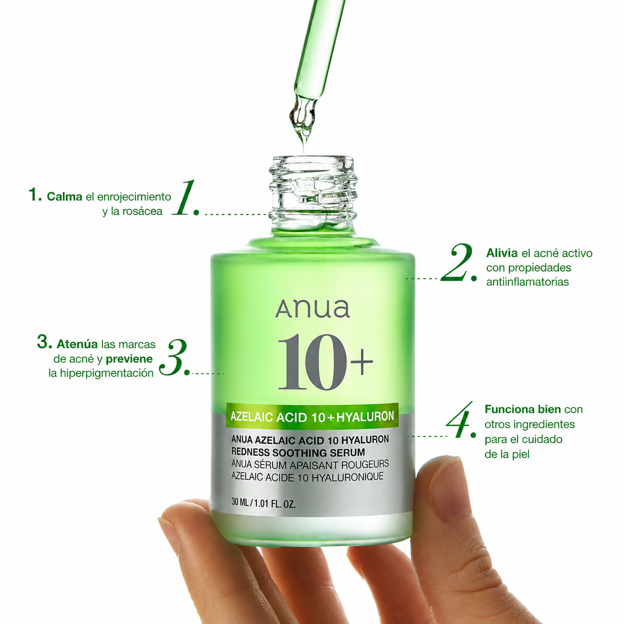 Sérum Calmante Ácido Azeláico 10% + Ácido Hialurónico Anua