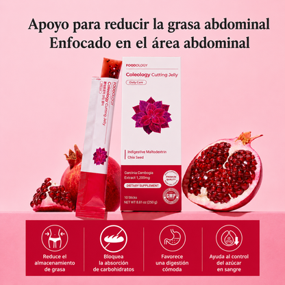 Suplemento Coleology Cutting Jelly Garcinia Cambogia y Chia Control de Peso FOODOLOGY