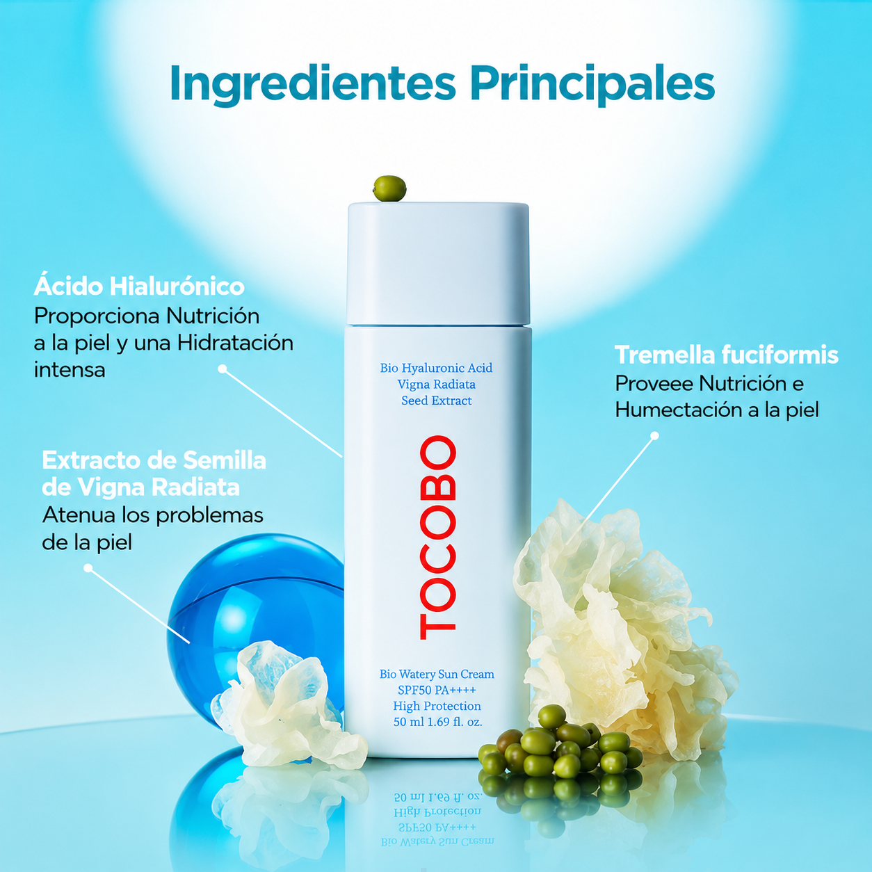 Bloqueador Solar Hidratante Bio Watery Tocobo SPF50+ PA++++