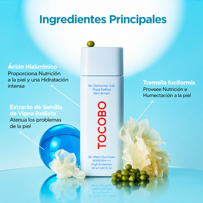 Bloqueador Solar Hidratante Bio Watery Tocobo SPF50+ PA++++