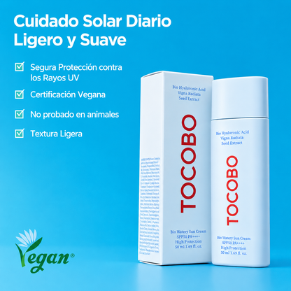 Bloqueador Solar Hidratante Bio Watery Tocobo SPF50+ PA++++