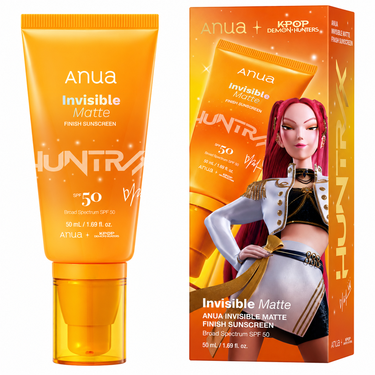 Bloqueador Mate Invisible Edicion Limitada Kpop Demon Hunters SPF50 PA++++ Anua