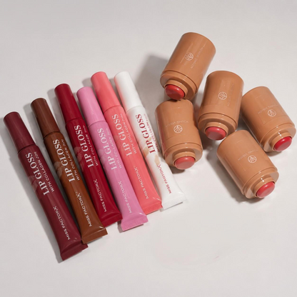 Kit Rubor en Barra Young Vision y Lip Gloss Miss Factor X