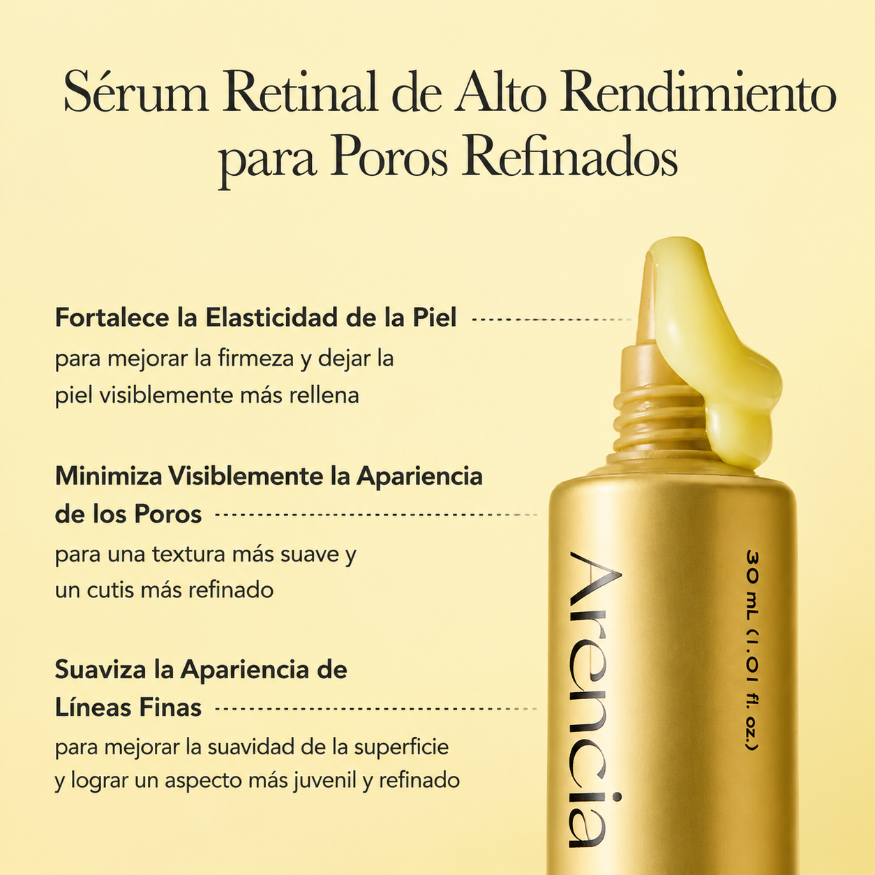 Sérum Antiedad Retinal 2% y Cafeína Arencia