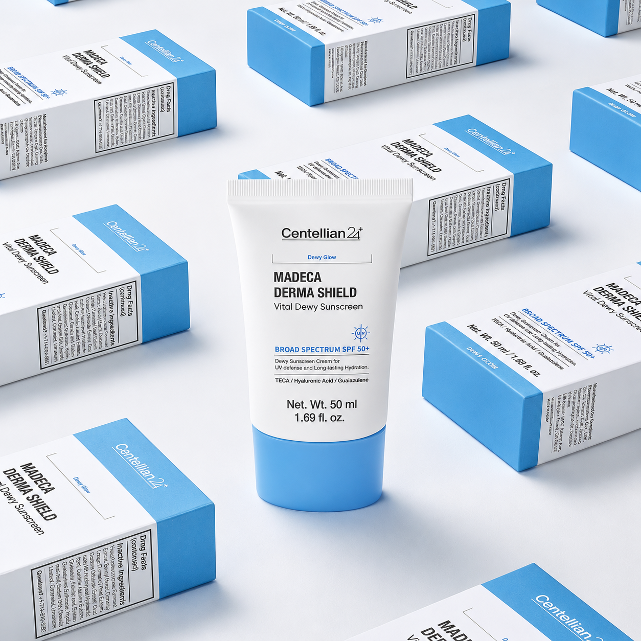 Bloqueador Hidratante Dewy Glow Madeca Derma Shield Centellian24 SPF50+ PA++++