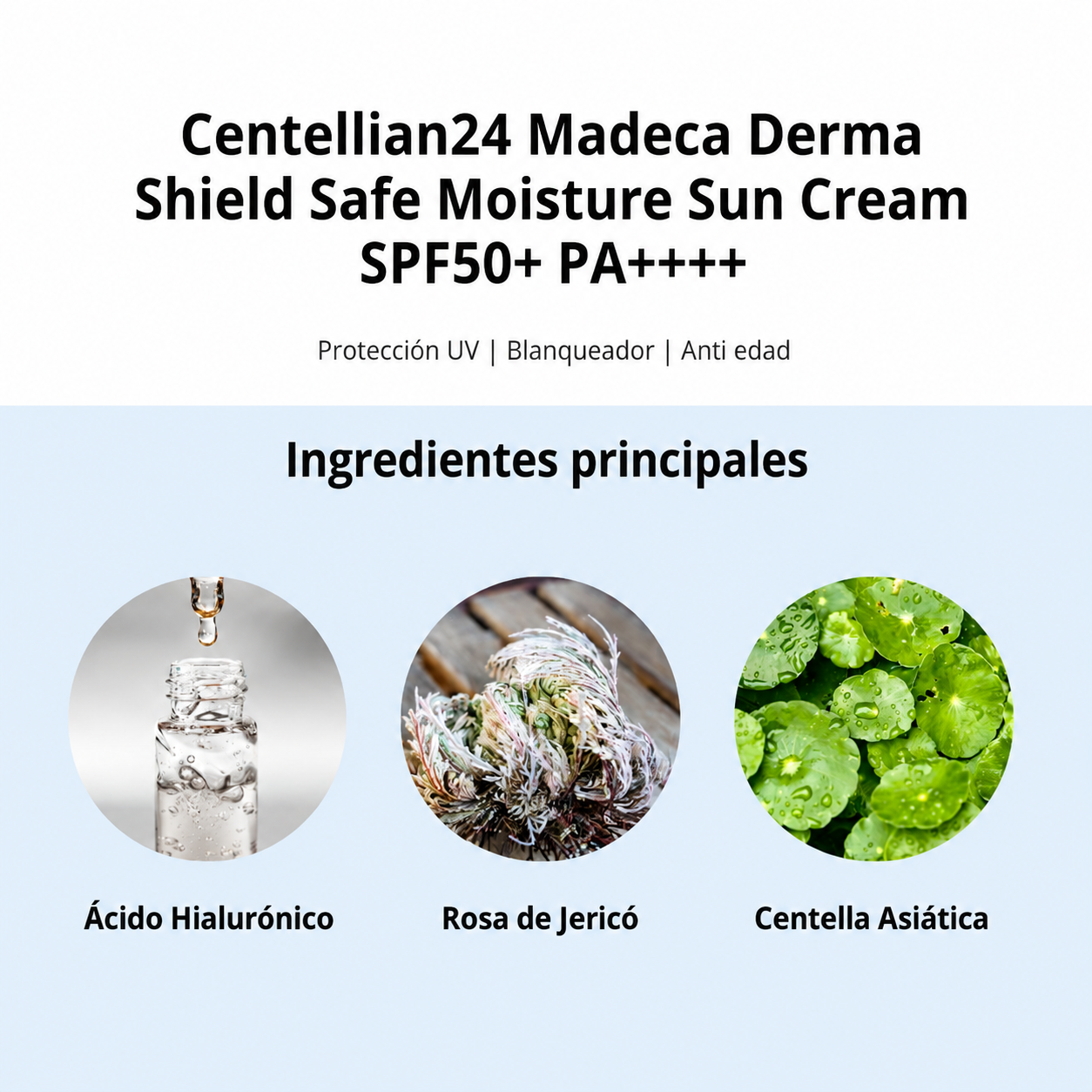 Bloqueador Hidratante Dewy Glow Madeca Derma Shield Centellian24 SPF50+ PA++++