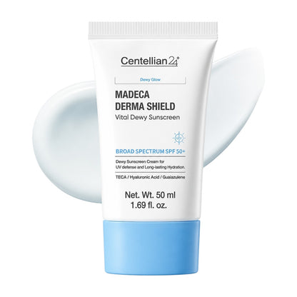 Bloqueador Hidratante Dewy Glow Madeca Derma Shield Centellian24 SPF50+ PA++++