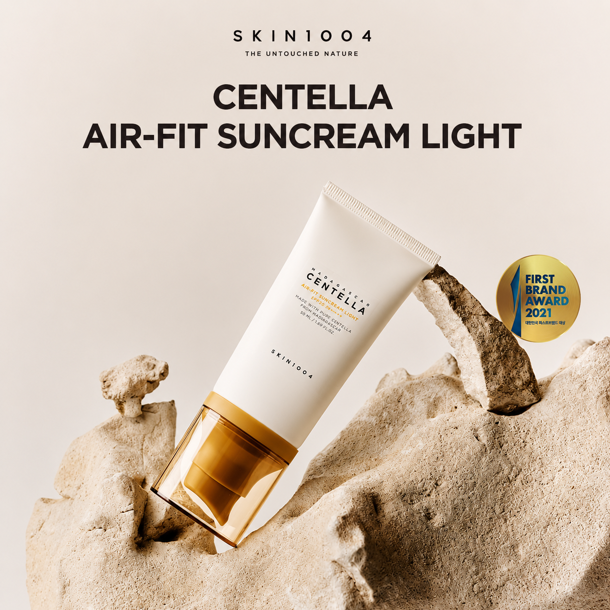 Bloqueador Solar Mineral Centella Asiática Air-Fit Suncream Light SKIN1004 SPF30 PA++++