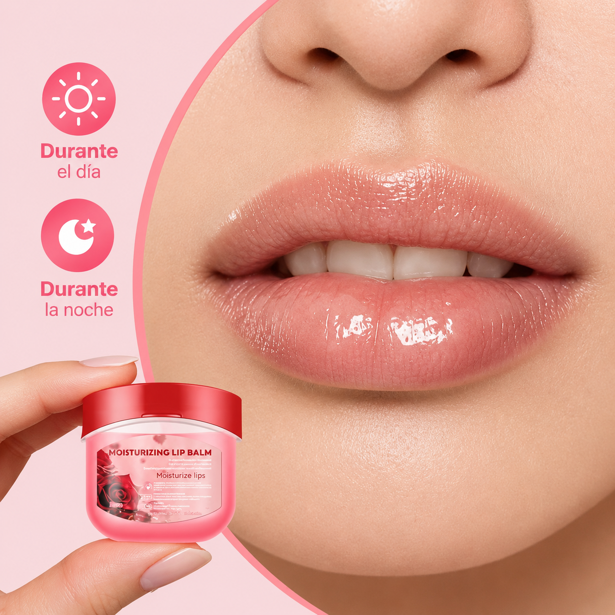 Vaselina Labial Hidratante Aromas Fresa Durazno Sakura y Rosa