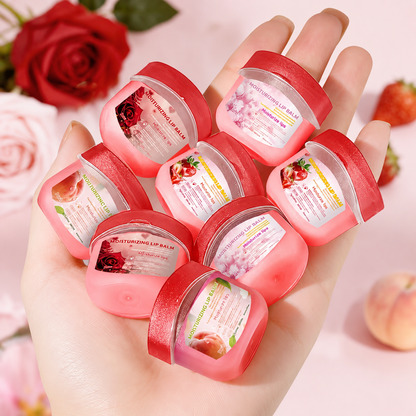 Vaselina Labial Hidratante Aromas Fresa Durazno Sakura y Rosa